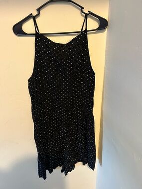 Old Navy Black Polka Dot Camisole Romper